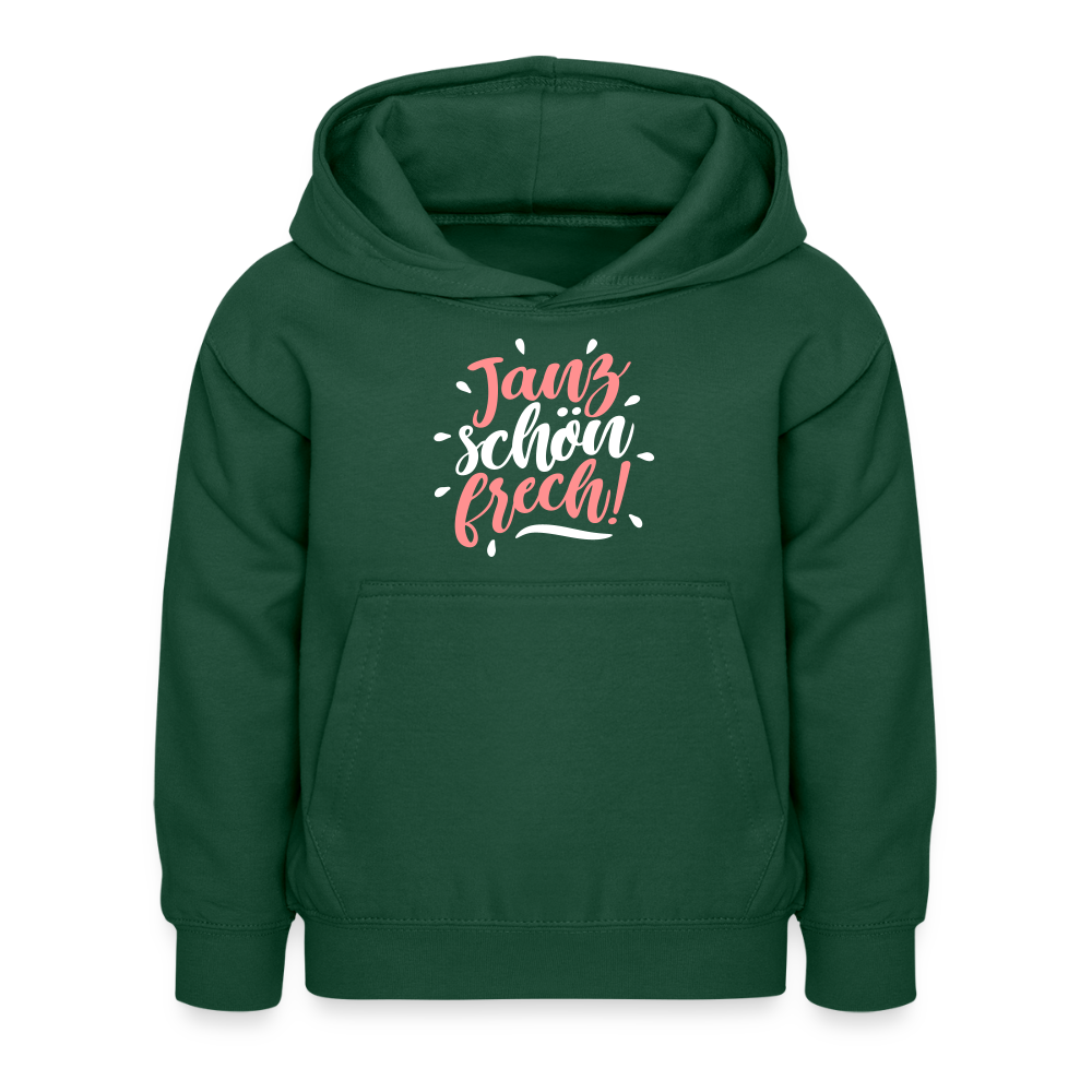 Janz schön frech! - Kinder Premium Hoodie - Flaschengrün