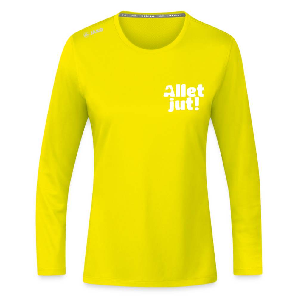 Allet Jut - Frauen Sport Langarmshirt - Neongelb