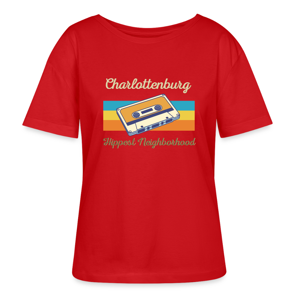 Charlottenburg Hippest Neighborhood - Relaxed Rundhals Frauen Bio-T-Shirt - Rot