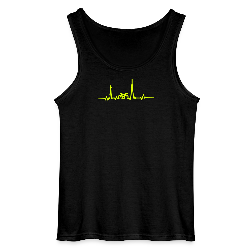 Herzschlag für Fahrradfahrer - Männer Tank Top - Schwarz