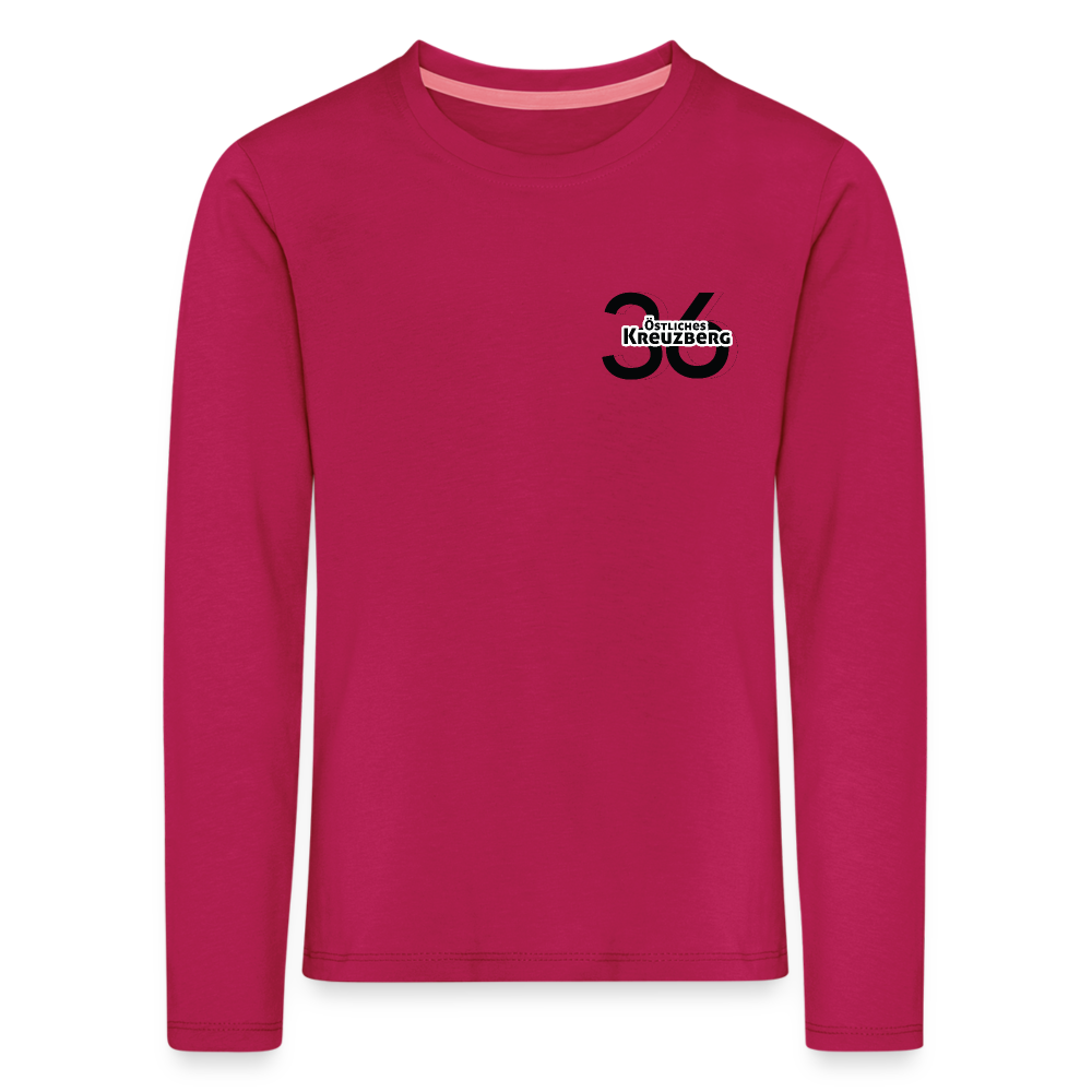 Östliches kreuzberg - Kinder Langarmshirt - dunkles Pink