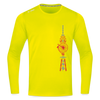 Fernsehturm der Fahrräder - Männer Sport Langamshirt - Neongelb