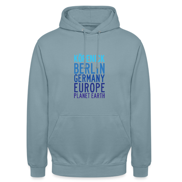 Köpenick Planet Earth - Unisex Hoodie - Nebelblau