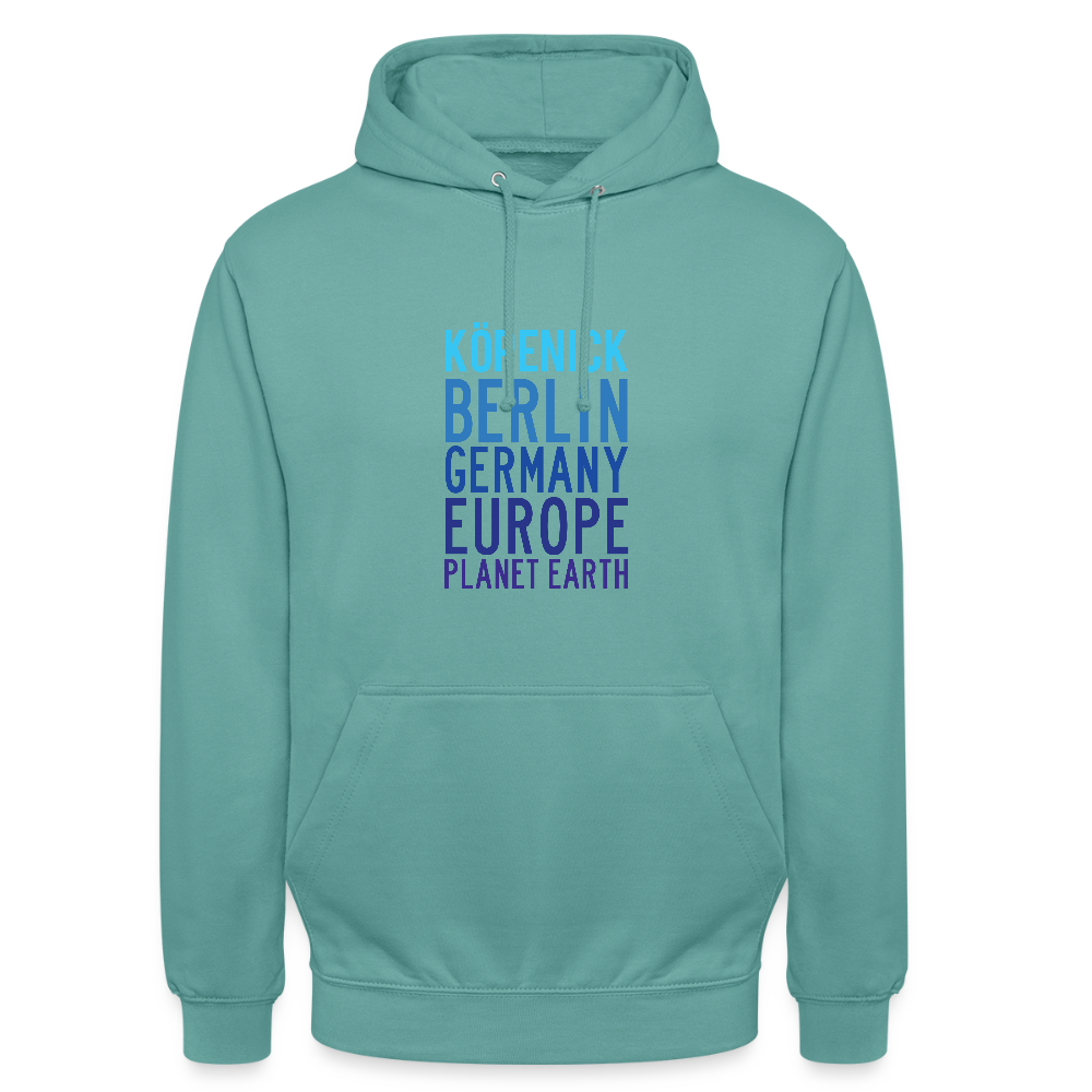 Köpenick Planet Earth - Unisex Hoodie - Pastelltürkis