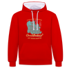 Chalkidiki oder Charlottenburg - Kontrast Hoodie - Rot/Weiß