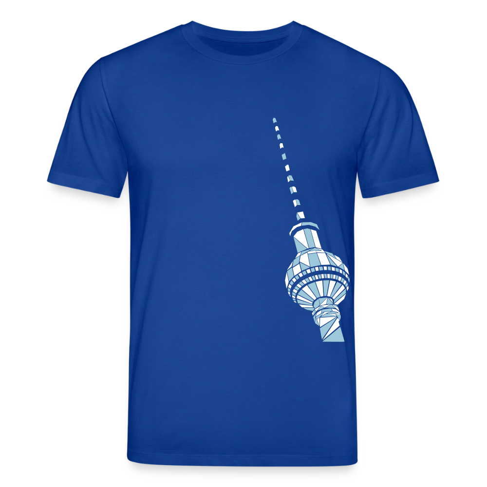 Fernsehturm Geometrie - Unisex Bio T-Shirt - Dunkelblau
