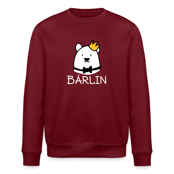Bärlin - Unisex Bio Sweatshirt - Burgunderrot