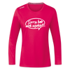 sorry, hab nich zujehört... - Frauen Sport Langarmshirt - dunkles Pink