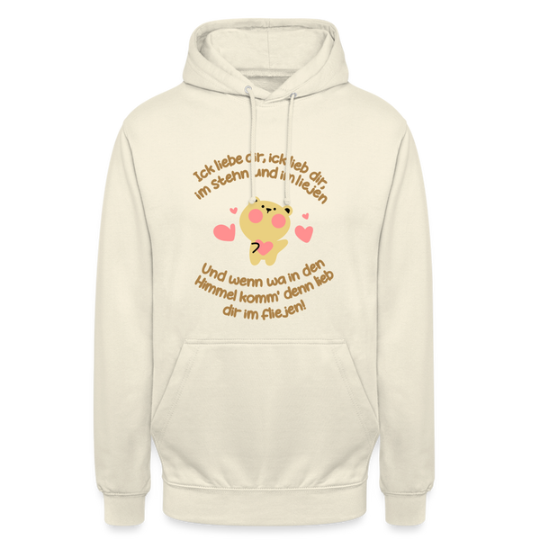 Im Stehn und im Liejen! - Unisex Hoodie - Vanille-Milchshake