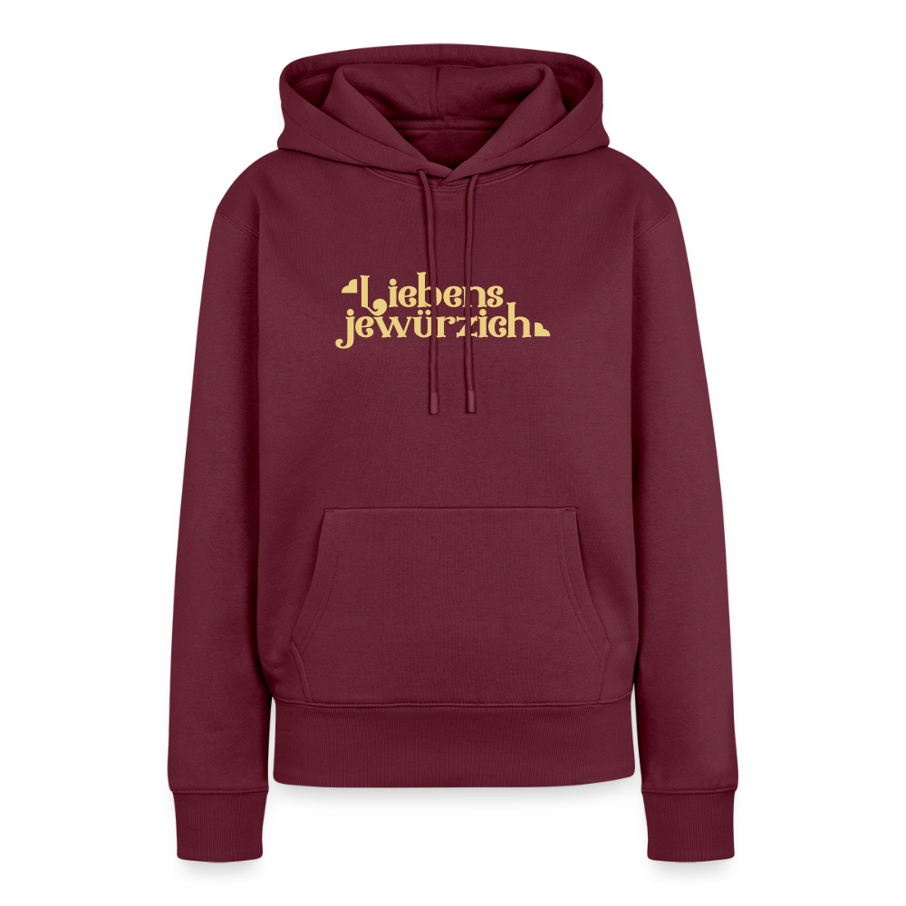 Liebensjewürzich - Frauen Premium Hoodie - Burgunderrot