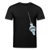 Fernsehturm Geometrie - Unisex Bio T-Shirt - Schwarz
