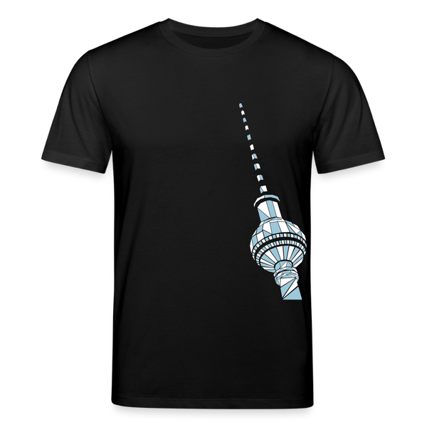 Fernsehturm Geometrie - Unisex Bio T-Shirt - Schwarz