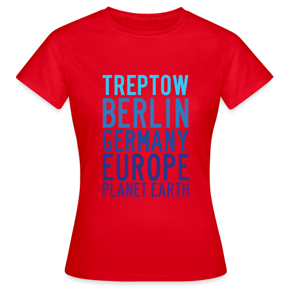 Treptow Planet Earth - Frauen Premium T-Shirt - Rot