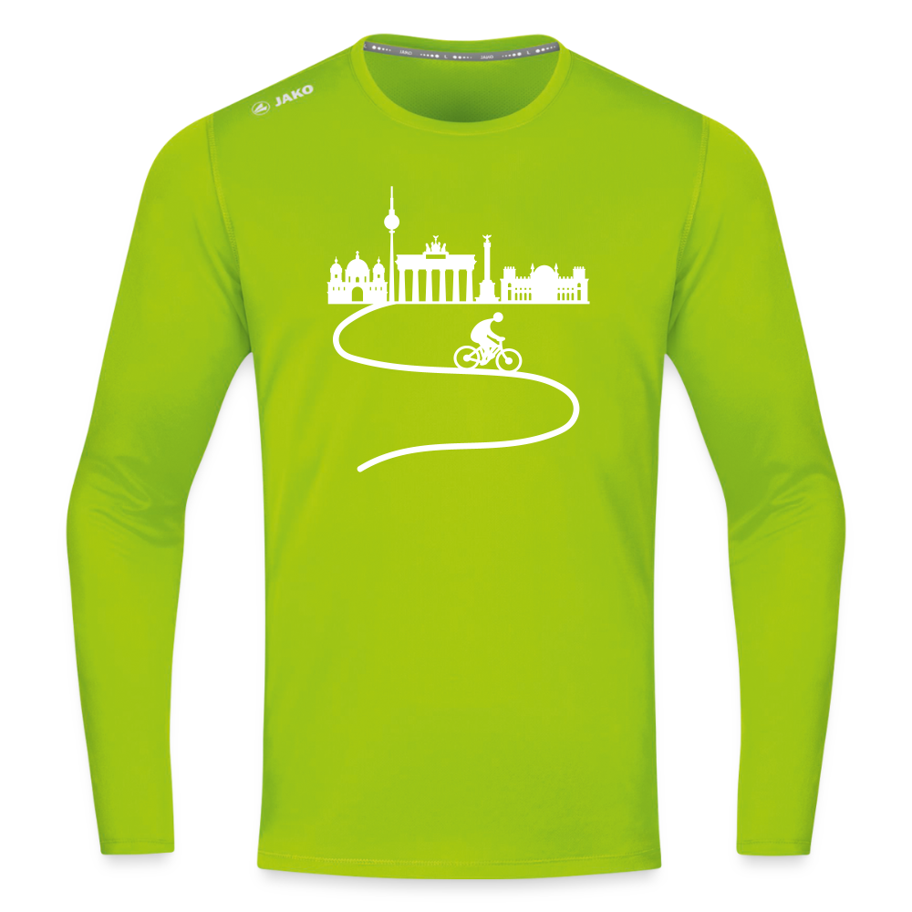 Aus der Stadt - Männer Sport Langamshirt - Neongrün