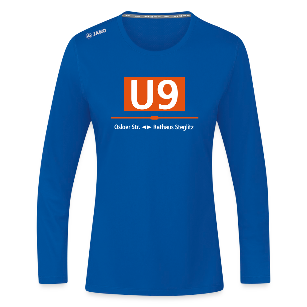 U9 - Frauen Sport Langarmshirt - Royalblau