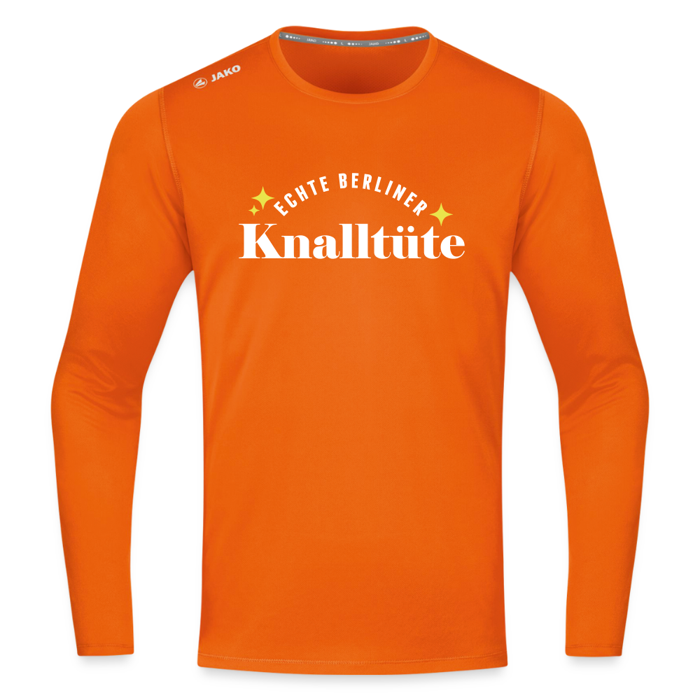 Knalltüte - Männer Sport Langamshirt - Neonorange