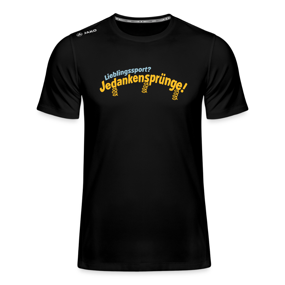 Lieblingssport? Jedankensprünge! - Männer Sport-Shirt - Schwarz