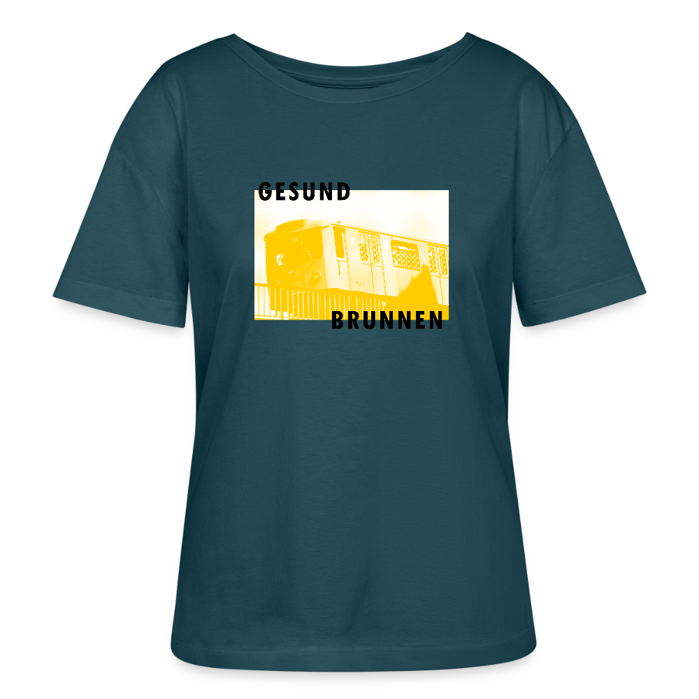 Gesundbrunnen Metro - Relaxed Rundhals Frauen Bio-T-Shirt - Dunkles Petrol