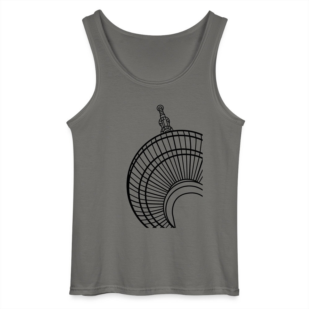 Der Turm von unten - schwarz - Männer Tank Top - Anthrazit