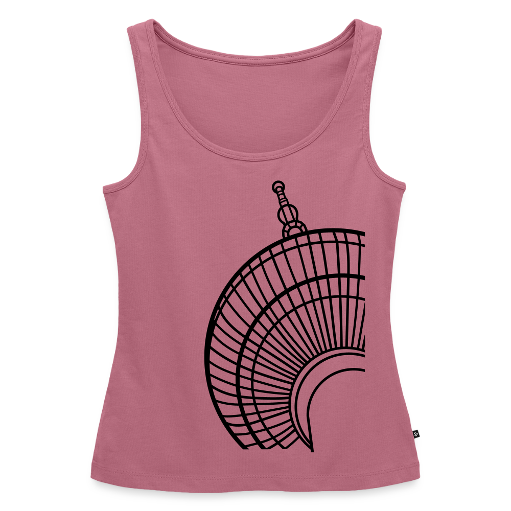 Der Turm von unten - schwarz - Frauen Bio Tank Top - Mauve