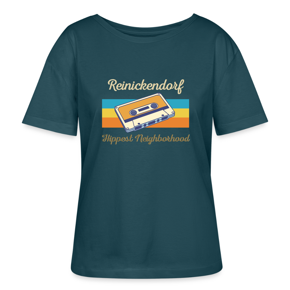 Reinickendorf  Hippest Neighborhood - Relaxed Rundhals Frauen Bio-T-Shirt - Dunkles Petrol