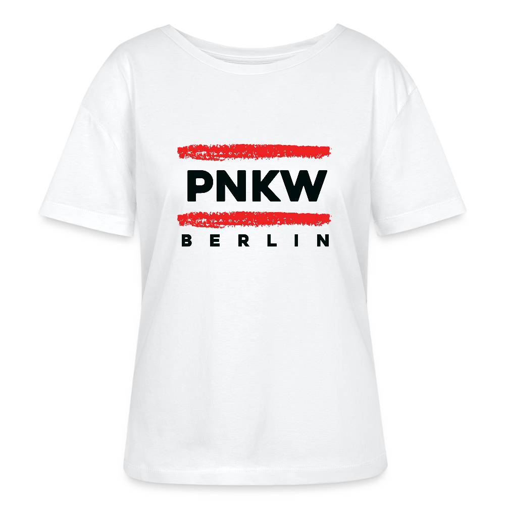 PNKW - Relaxed Rundhals Frauen Bio-T-Shirt - Weiß