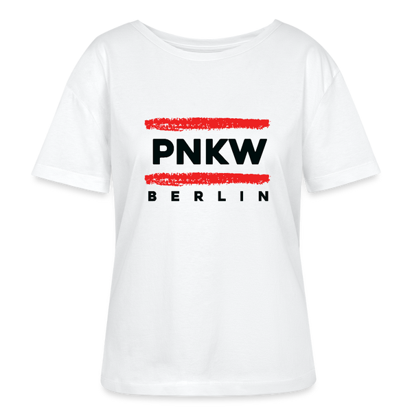 PNKW - Relaxed Rundhals Frauen Bio-T-Shirt - Weiß