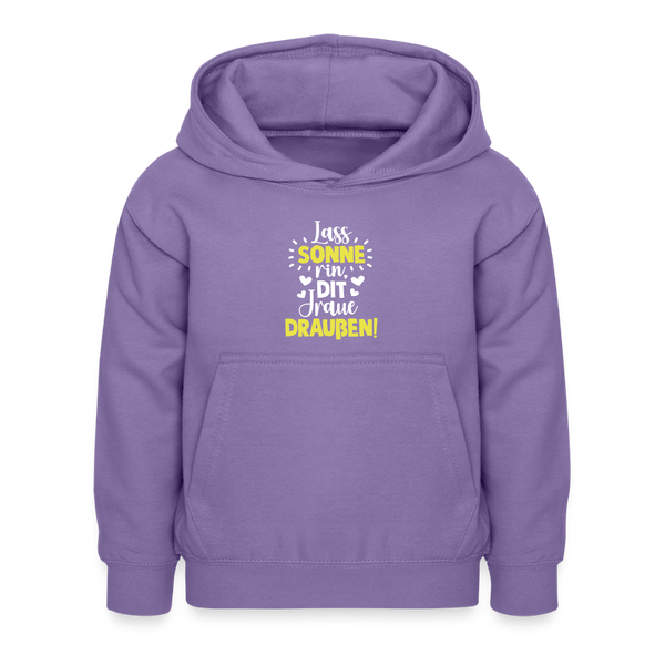 Lass Sonne rin, dit Jraue draußen! - Kinder Hoodie - Lavendel