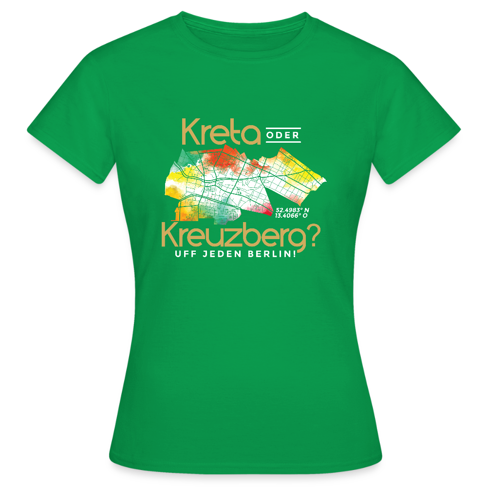 Kreta oder Kreuzberg - Frauen Premium T-Shirt - Kelly Green
