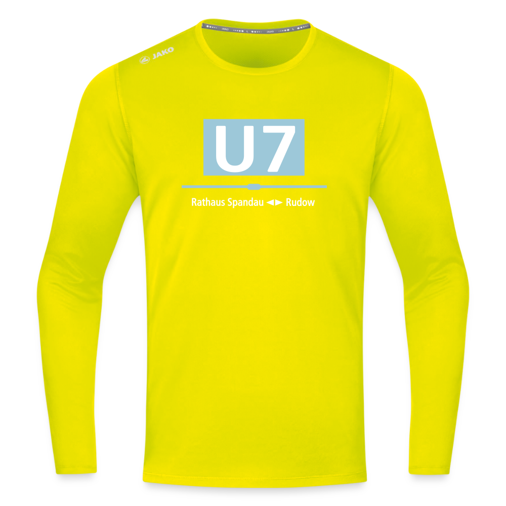 U7 - Männer Sport Langamshirt - Neongelb