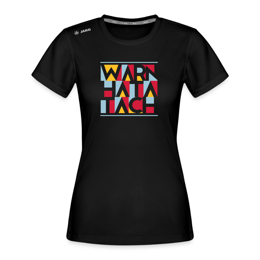 Warn Hata Tach - Frauen Sport-Shirt - Schwarz