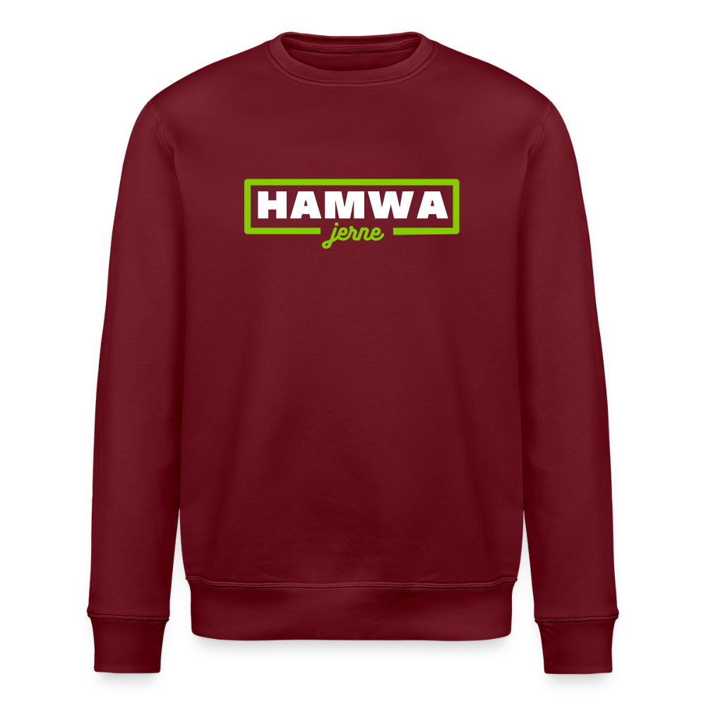 hamwa - Unisex Bio Sweatshirt - Burgunderrot