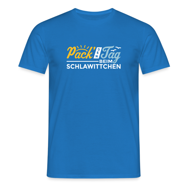 Pack' den Tag beim Schlawittchen - Männer Premium T-Shirt - Royalblau