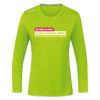 Eilmeldung: Is mir Schnurz Piepe! - Frauen Sport Langarmshirt - Neongrün