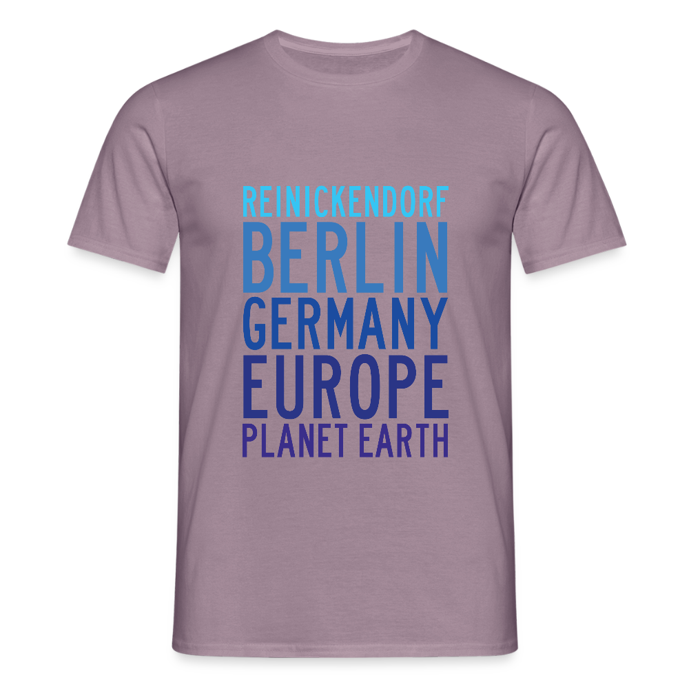 Reinickendorf Planet Earth - Männer Premium T-Shirt - Lilagrau
