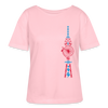 Fernsehturm der Fahrräder - Relaxed Rundhals Frauen Bio-T-Shirt - Hellrosa