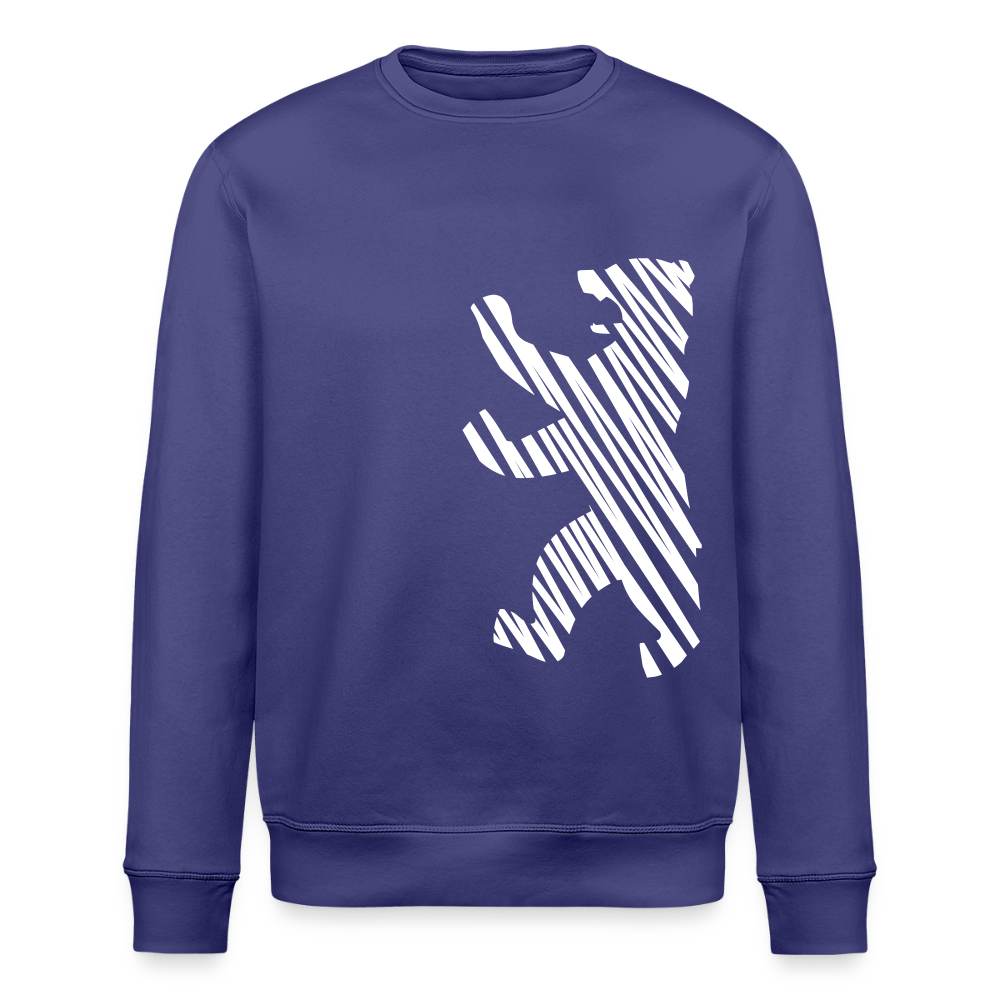 Berliner Bär im Netz - weiß - Unisex Bio Sweatshirt - Dämmerung