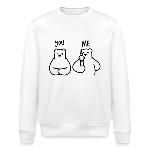 Lieber Berliner schwarz - Unisex Bio Sweatshirt - Weiß