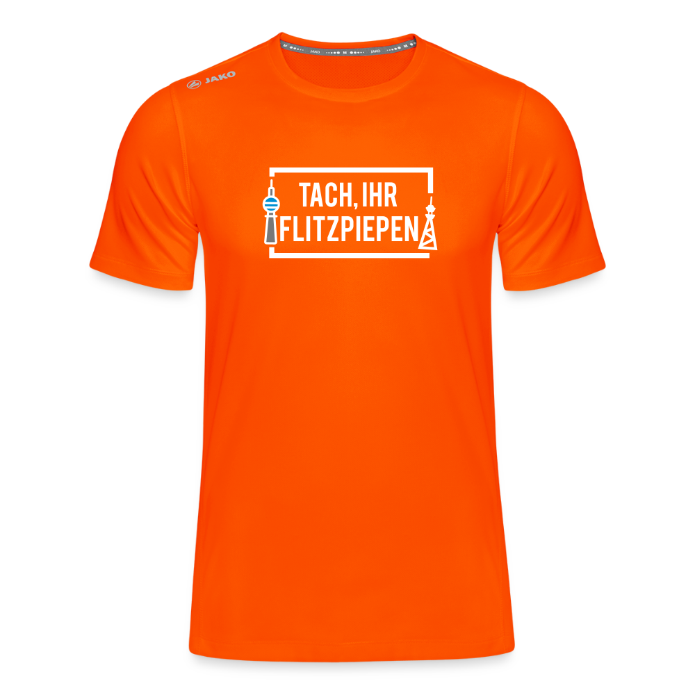Tach ihr Flitzpiepen - Männer Sport-Shirt - Neonorange