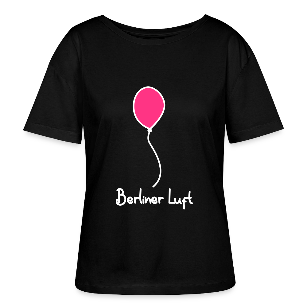 Berliner Luftballon - Relaxed Rundhals Frauen Bio-T-Shirt - Schwarz
