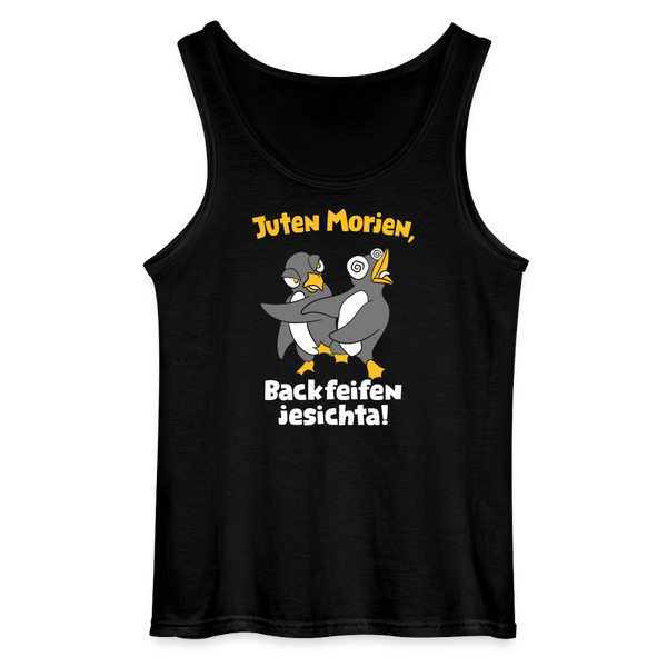 Juten Morjen, Backfeifenjesichta! - Männer Tank Top - Schwarz