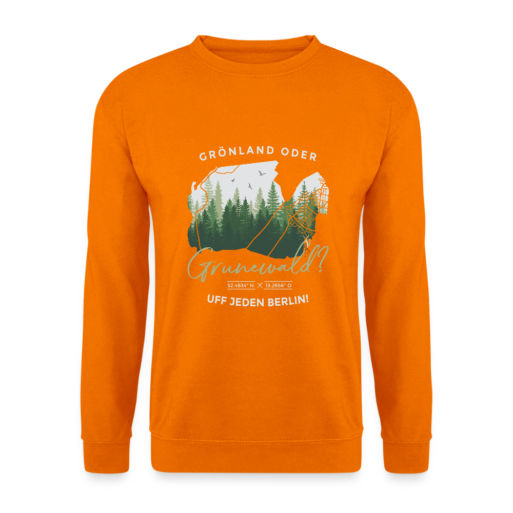 Grönland oder Grunewald - Unisex Pullover - Orange