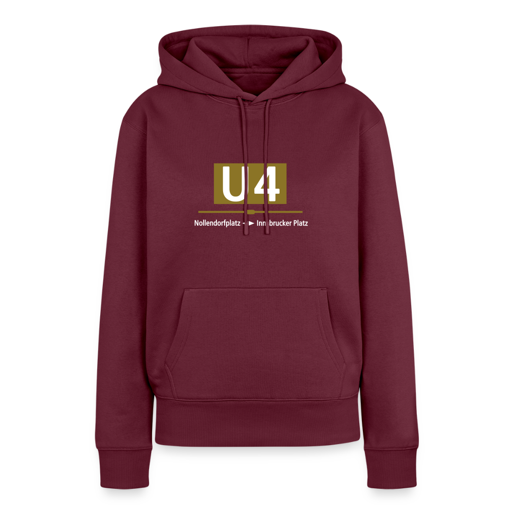 U4 - Frauen Premium Hoodie - Burgunderrot