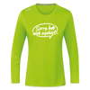 sorry, hab nich zujehört... - Frauen Sport Langarmshirt - Neongrün