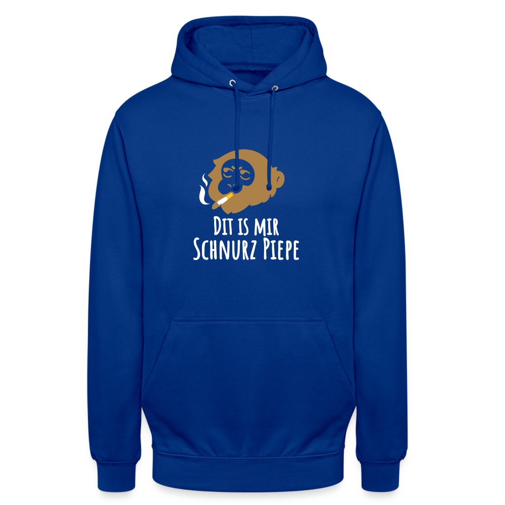 Dit is mir Schnurz Affe - Unisex Hoodie - Royalblau