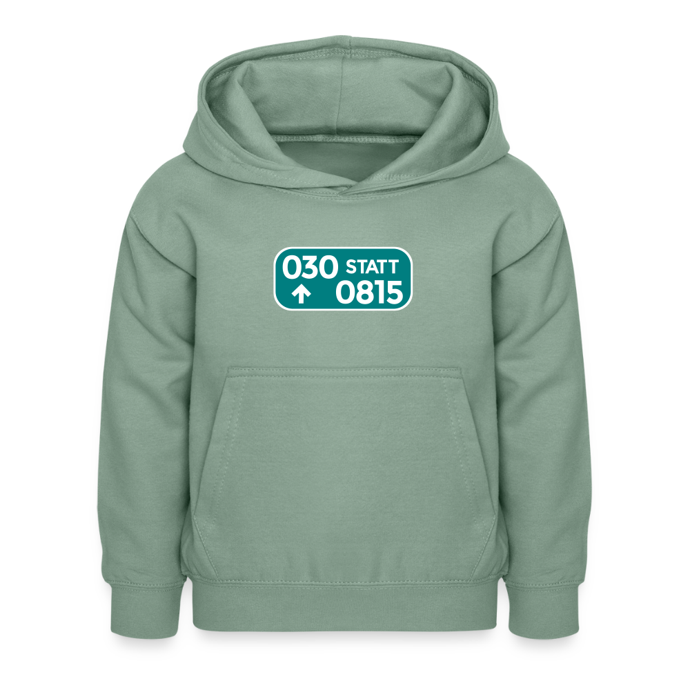 030 statt 0815 - Kinder Hoodie - Graugrün