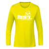 Remix. - Frauen Sport Langarmshirt - Neongelb