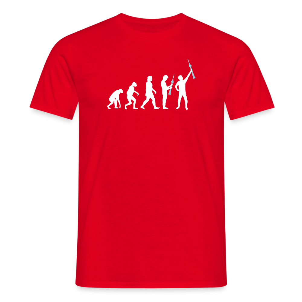 Evolution - Männer Premium T-Shirt - Rot