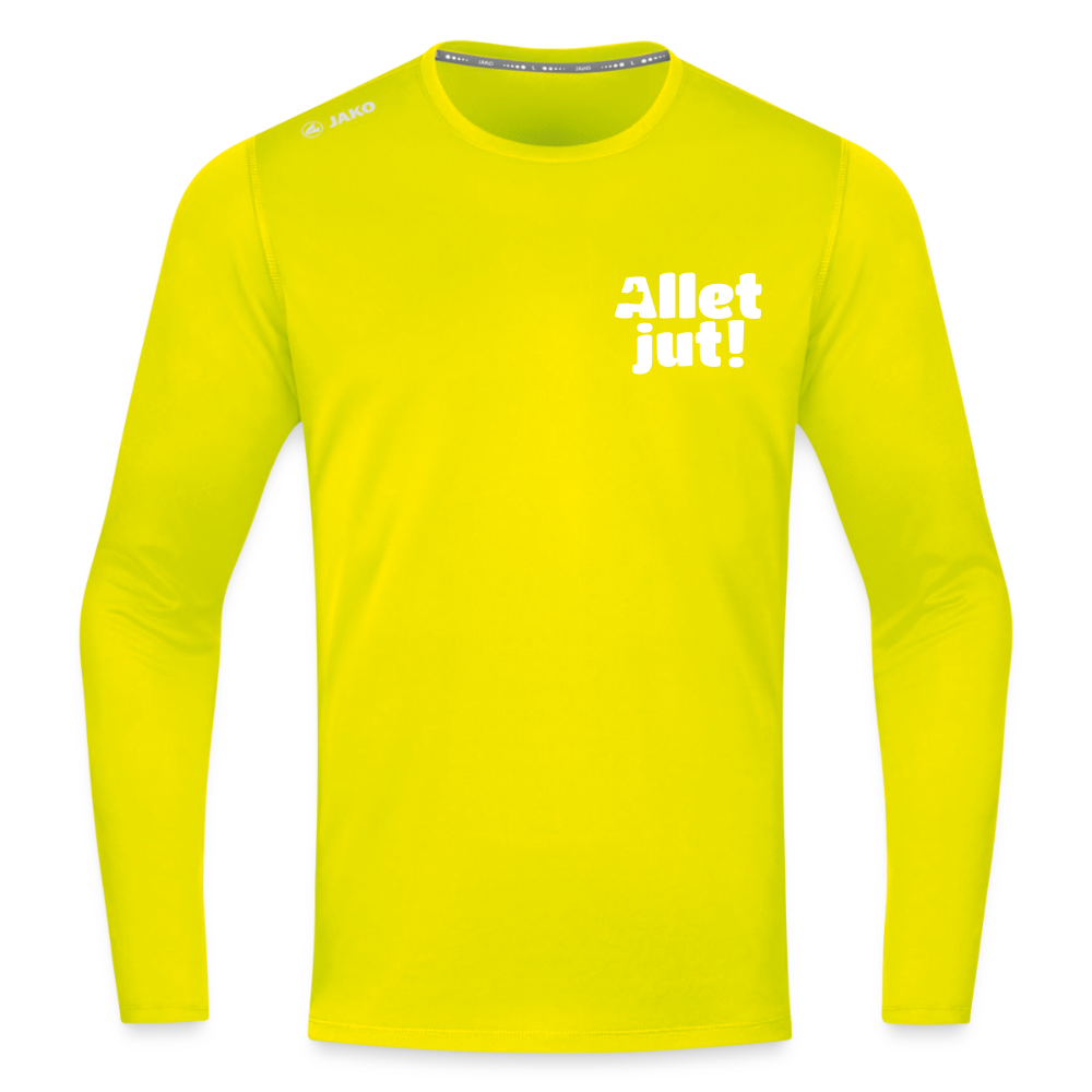 Allet Jut - Männer Sport Langamshirt - Neongelb
