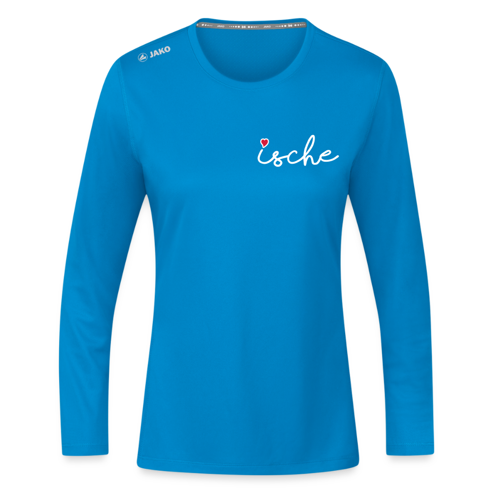 Ische - Frauen Sport Langarmshirt - Saphirblau